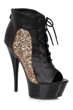 609-NICKY Ankle Boots  | Gold Glitter
