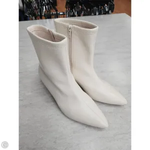 Boots Ankle Heels By A New Day In Ivory, Size: 7