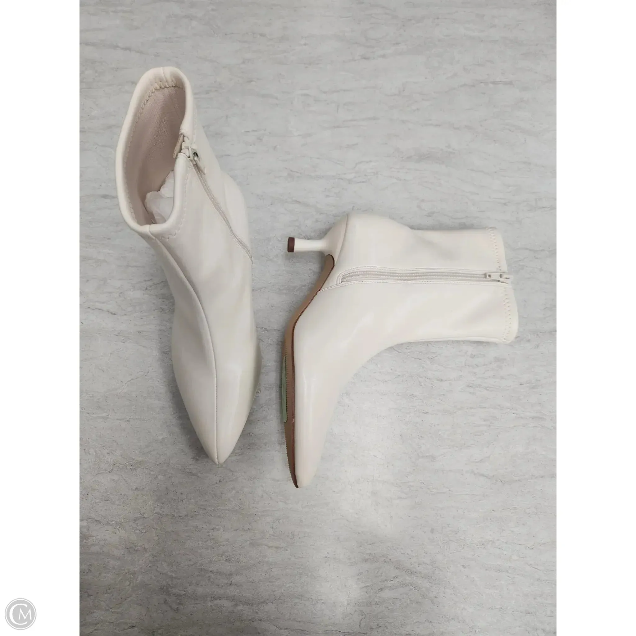 Boots Ankle Heels By A New Day In Ivory, Size: 7