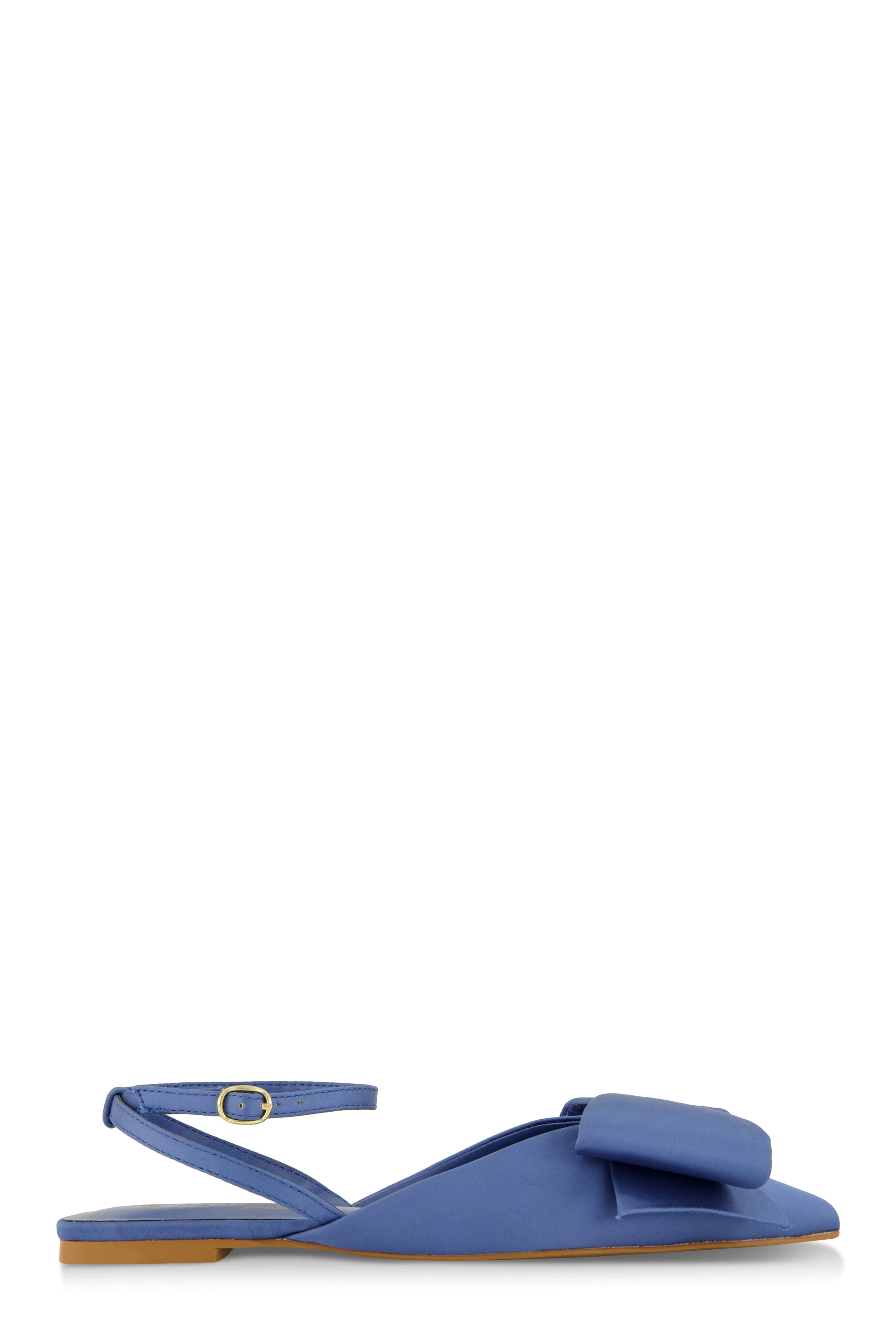 Bow Pointed Toe Ankle Strap Flats