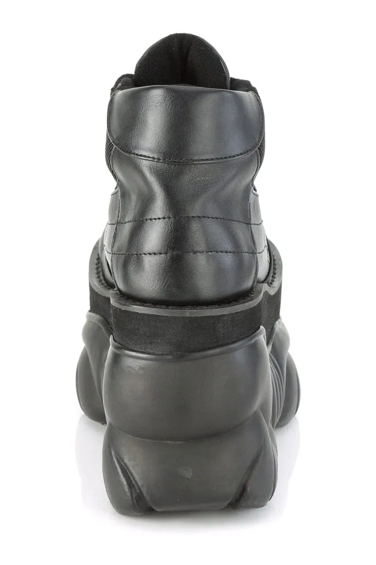 BOXER-01 Black Vegan Leather Cyber Shoe