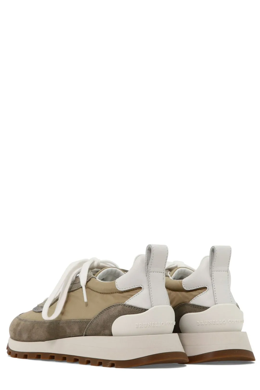 Brunello Cucinelli Panelled Lace-Up Sneakers
