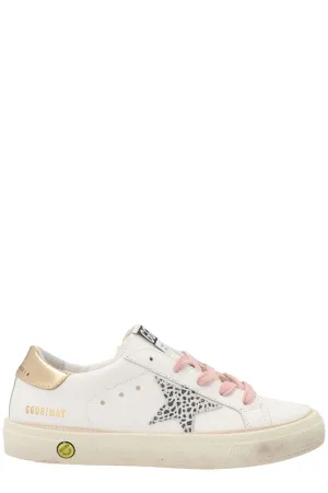 Golden Goose Kids Round Toe Lace-Up Sneakers