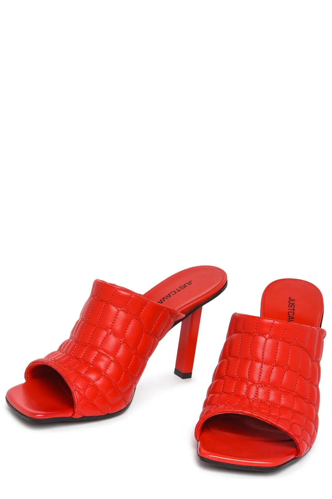 Just Cavalli Quilted High Heel Mules