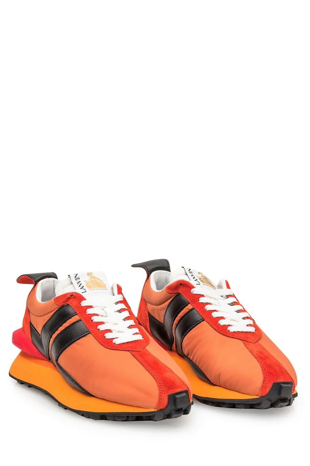 Lanvin Logo Patch Lace-Up Sneakers