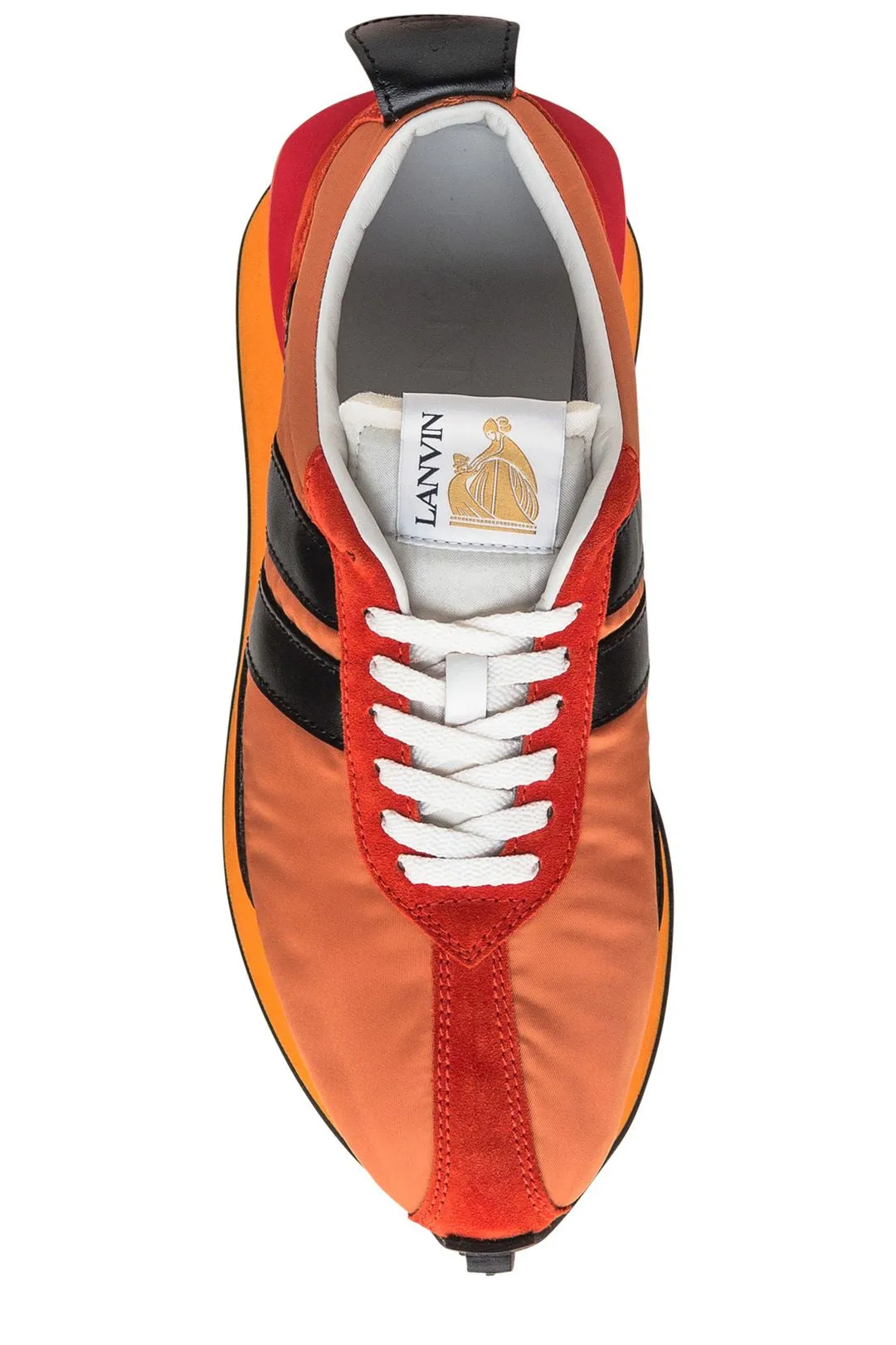 Lanvin Logo Patch Lace-Up Sneakers