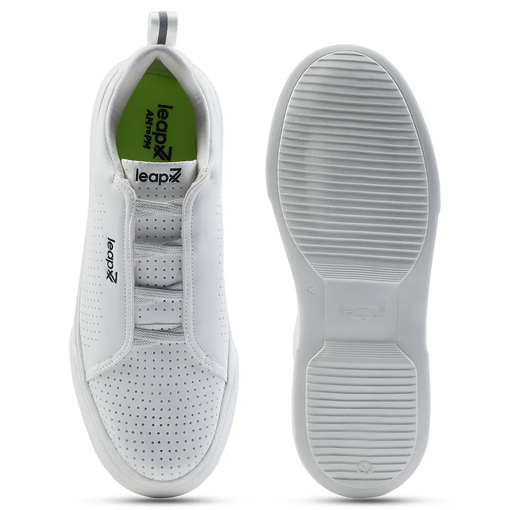 Leap7x Lacing White Casual Sneakers For Men CROATIA-2E By Liberty