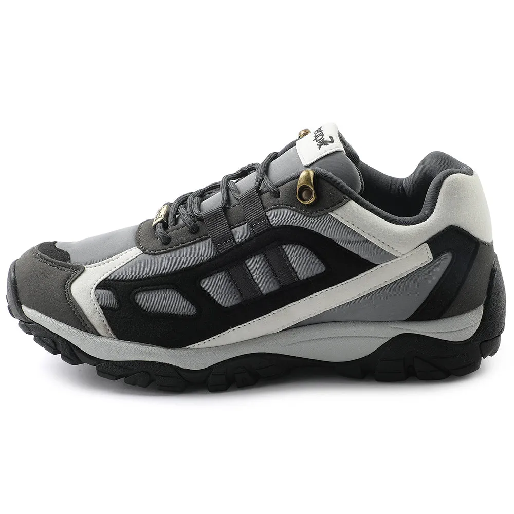 Leap7x Light Grey Sports Lacing Running Shoes For Men EAST-1 By Liberty