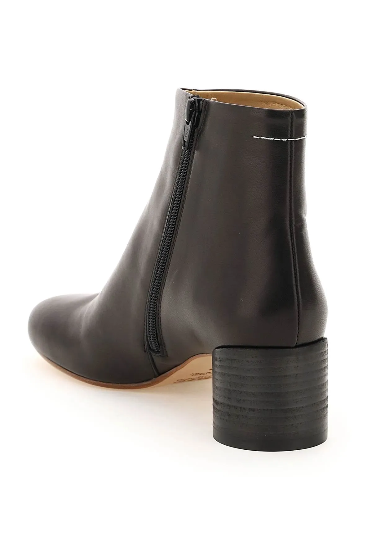 MM6 Maison Margiela Square Toe Ankle Heel Boots