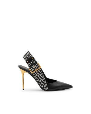 Ruby Slingback Monogram Pumps
