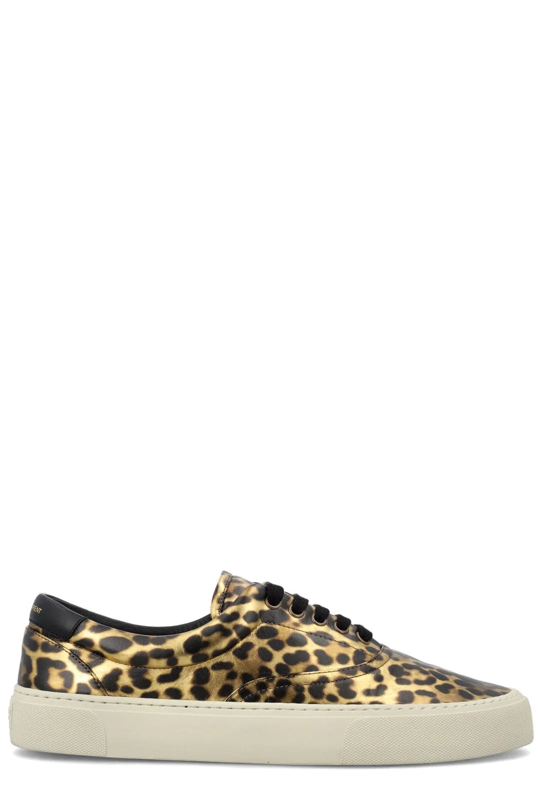 Saint Laurent Leopard Printed Lace-Up Sneakers