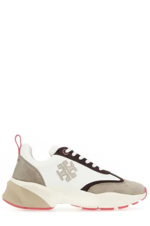 Tory Burch Logo Patch Lace-Up Sneakers