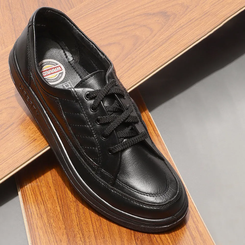 Warrior Black Formal Lacing Shoes For Men 2078-01 By Liberty