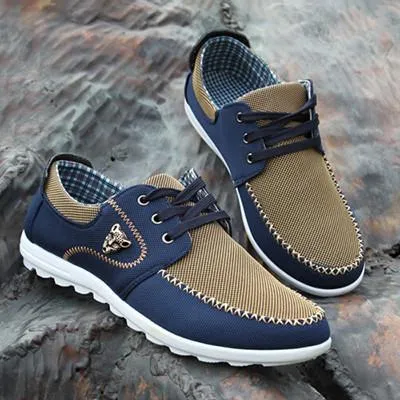 West Louis™ Comfortatble Canvas Men Driving Shoes