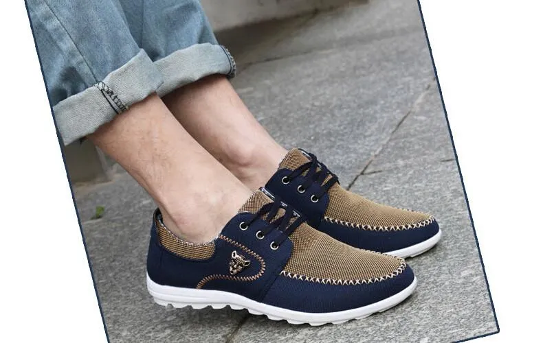 West Louis™ Comfortatble Canvas Men Driving Shoes