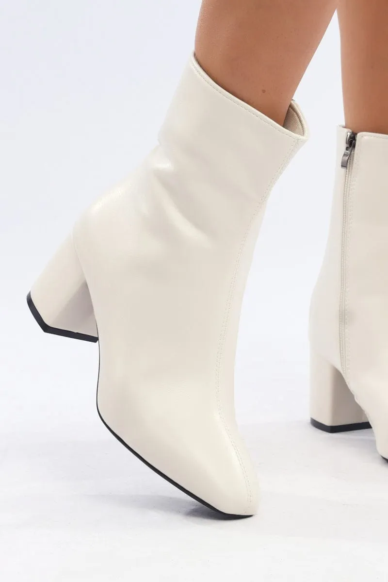 White Ankle Boots