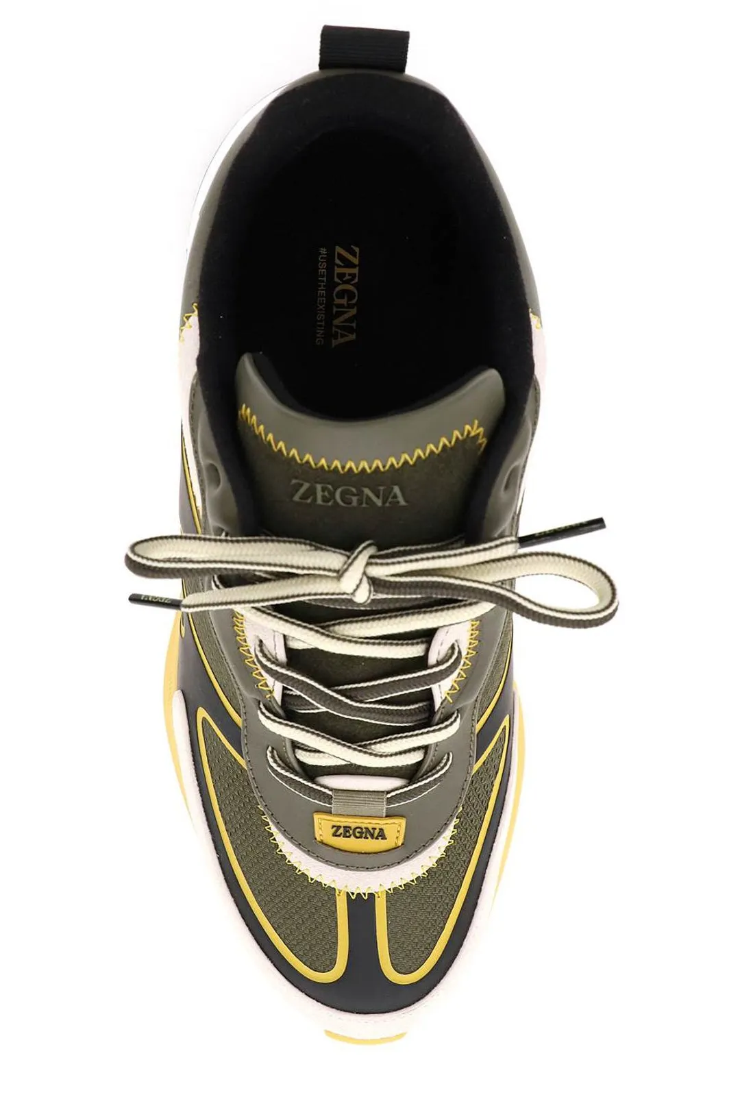 Z Zegna Panelled Lace-Up Sneakers