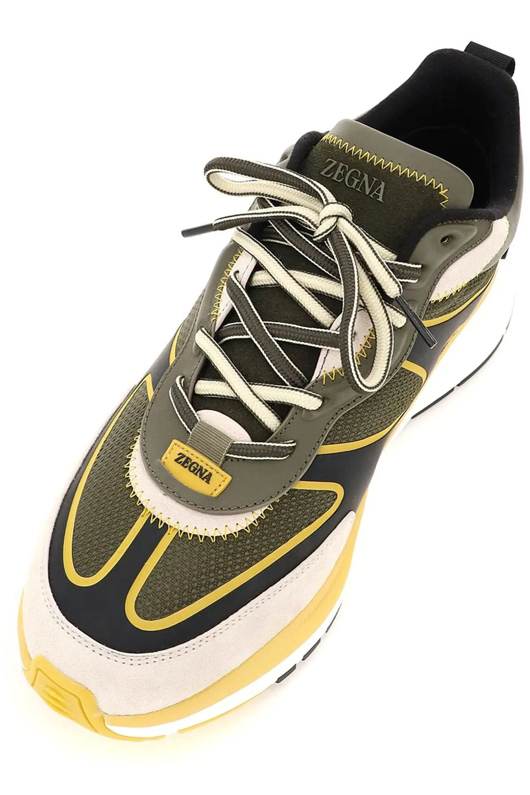 Z Zegna Panelled Lace-Up Sneakers